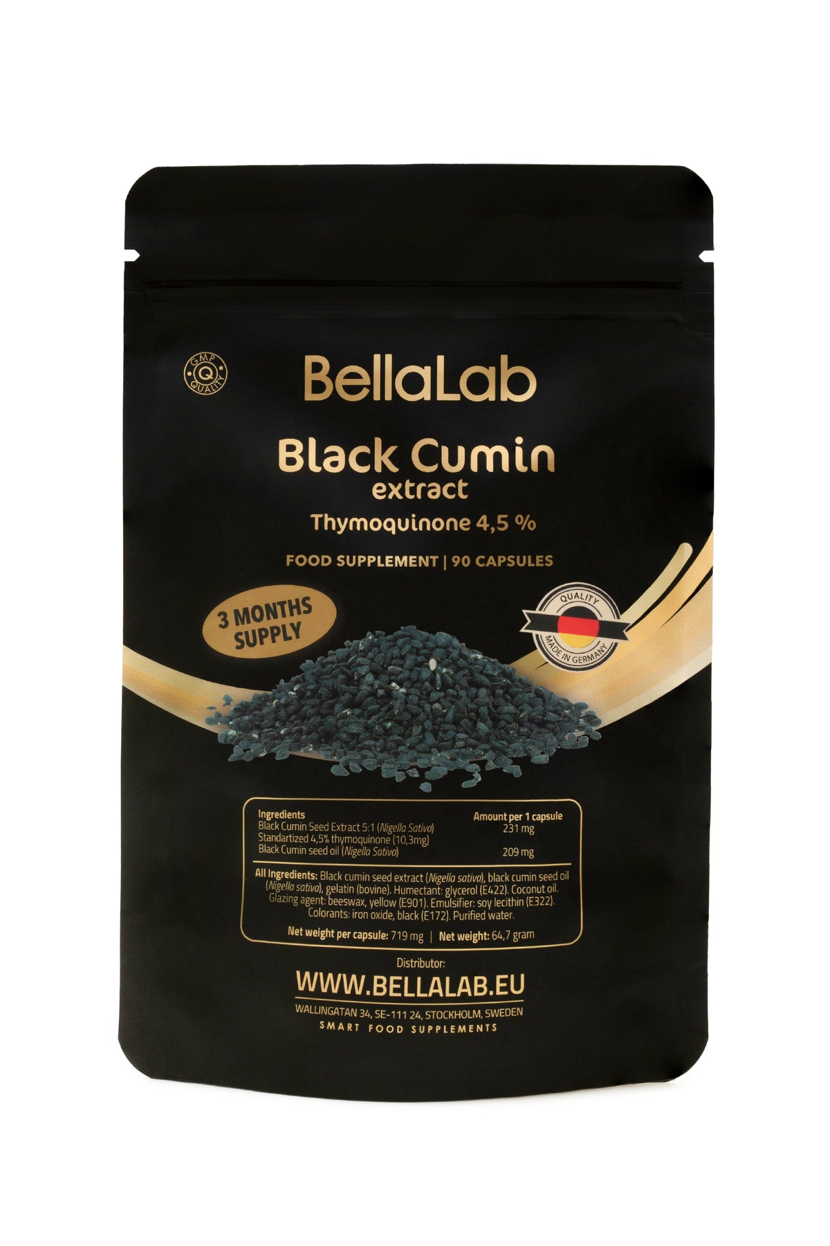 BellaLab Black Cumin Thymoquinone BCE, 90 kapsula